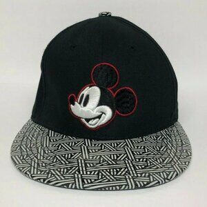 Disney Mickey Mouse Hat Cap Snapback Black Embroidered Adjustable Disney Store